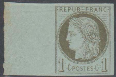 France 38a XF NH Wide Left Sheet Margin cv $200+