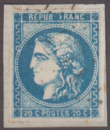 France 44 Type II XF Used, On Piece cv $45+