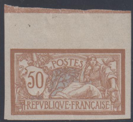 France 123a XF NH Top Margin Imperf Single - Huge Margin, cv $1,000