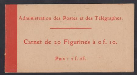 France 162d F - VF NH 1920 2fr Complete Booklet cv $680