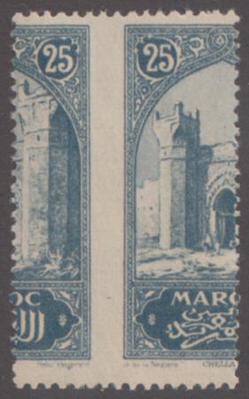 French Morocco 62 Mint LH Big Misperf