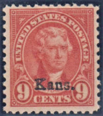 US 667 VF - XF NH Kansas Overprint