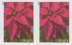 US 4816d Modern Imperf Poinsettia Pair