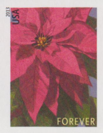 US 4816d Modern Imperf Poinsettia Single