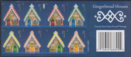 US 4817-20g Modern Imperf Gingerbr. Houses Booklet