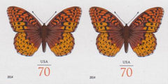 US 4859a Modern Imperf Spangled Fritillary Butterfly Pair