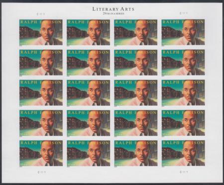 US 4866a Modern Imperf Ralph Ellison Sheet