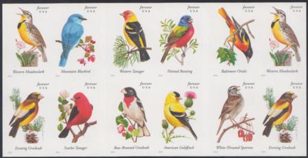 US 4882-91d Modern Imperf Songbirds(10) Booklet