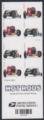 US 4908-9d Modern Imperf Hot Rods Pr Booklet