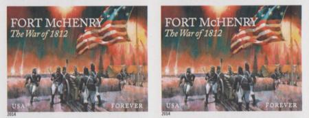US 4921a Modern Imperf War Of 1812 Ft. McHenry Pair