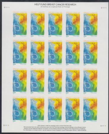 US B5a Modern Imperf Breast Cancer Sheet