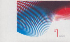 US 4953a Modern Imperf $1 Waves Single