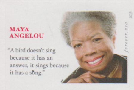 US 4979a Modern Imperf Maya Angelou Single