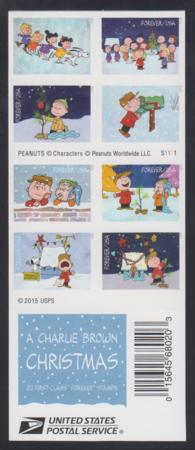 US 5021-30d Modern Imperf Peanuts Xmas Booklet
