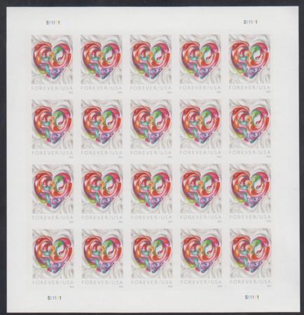 US 5036a Modern Imperf Quilted Paper Heart Sheet