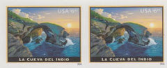 US 5040a Modern Imperf La Cueva Del Indio Pair