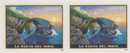 US 5040a Modern Imperf La Cueva Del Indio Pair