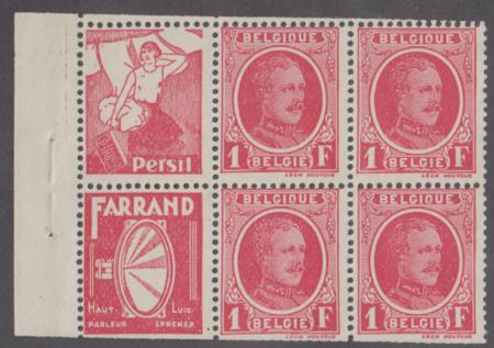 Belgium 187c NH/LH Booklet Pane