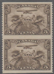 Canada C1c XF Mint LH Vertical Imperf Pair cv $225