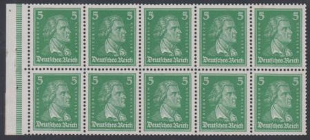 Germany 353c NH VF Booklet Pane of 10  cv $725