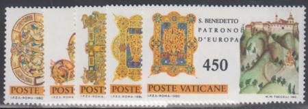 Vatican 668 - 672 NH Set