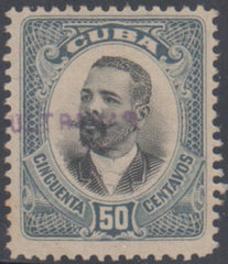 Cuba 238 VF No Gum "Ultramar" Receiving Gov't Specimen Overprint