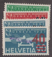 Switzerland C20 - C25 "Specimen" Overprint from Receiving Post Office