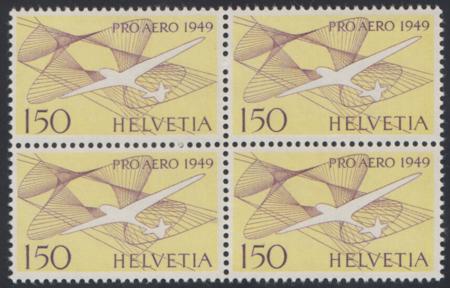 Switzerland C45 NH VF Block of 4 cv $120
