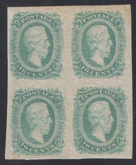 US Back Of Book - Confederate States of America 11c VF - XF LH/NH Block