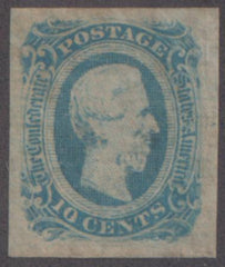 US Back Of Book - Confederate States of America 11 F - VF No Gum cv $45