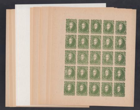 US CSA Confederate Forgeries - Set of 12 Sheets of 25