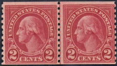 US 599a Just Fine Mint NH Fresh Line Pair cv $1,150