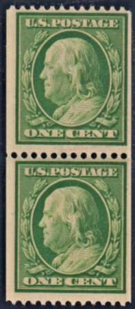 US 348 Washington / Franklin F - VF Mint NH Pair cv $225