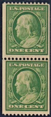 US 348 Washington / Franklin F - VF Mint NH Pair cv $225