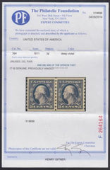 US 394 Washington / Franklin XF - Sup Mint Very LH Pair, PF Cert, Spectacular! cv as 95 $325