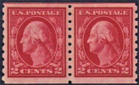 US 413 Washington / Franklin XF Mint Hinged Pair cv as 90 $190