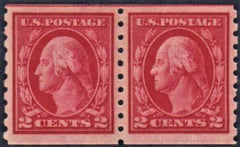 US 413 Washington / Franklin XF Mint Hinged Pair cv as 90 $190