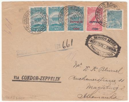 Brazil 1931 2nd South American Zeppelin Flight Cover to Germany, S.130C