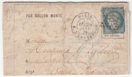 France Ballon Monte: Ballon Monte stationery meant to travel but War ended