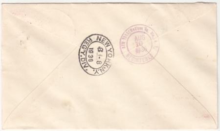 Germany 1936 Hindenburg 6th NA Flight Cover with B82-B89