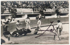 Mexico 1936 1936 B&W PPC of bullfighting, Signed by Salvador Dali