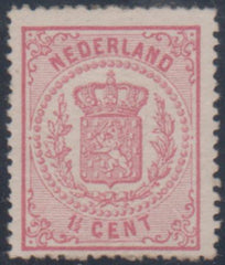 Netherlands 20b Fine Mint Hinged Perf 14' cv $175