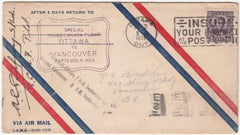 Canada 1928 Special Trans-Canada Flight Ottawa - Vancouver, Signed by Pilot A.E. Godfrey