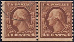 US 457 Washington / Franklin Just Fine Used Line Pair cv $275