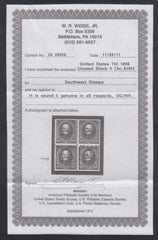 US 284 Bureau & Regular Issues Fine + Mint NH Pristine, Weiss Cert for Block cv $475