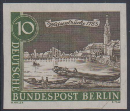 German Occupation - Berlin 9N197var XF Mint NH Imperf - Large Margins, cv $1,185