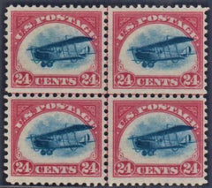 US C3 Airmails LH Very Slow Plane Centerline Block