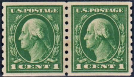 US 412 Washington / Franklin XF Mint Hinged cv $90