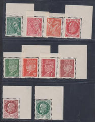 WWII Propaganda Stamps Mi 36a-43a,45a-46a, VF NH - Pieles BPP Certificatecv $1,525