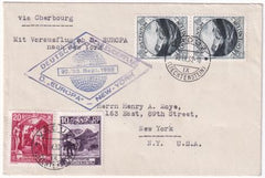 Liechtenstein 1932 Catapult Cover Europa - New York